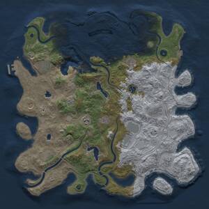 Thumbnail Rust Map: Procedural Map, Size: 4500, Seed: 294717032, 17 Monuments
