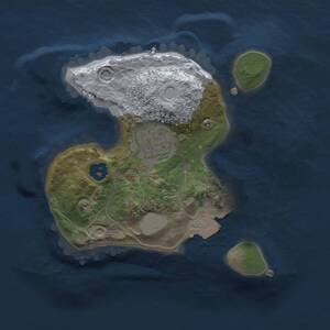 Thumbnail Rust Map: Procedural Map, Size: 1800, Seed: 5555555, 2 Monuments