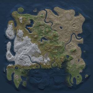 Thumbnail Rust Map: Procedural Map, Size: 4350, Seed: 1161987100, 16 Monuments