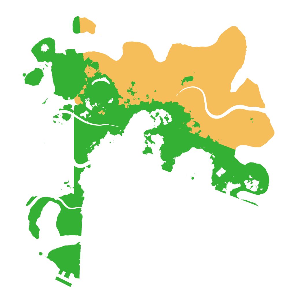 Biome Rust Map: Procedural Map, Size: 3500, Seed: 2024189177