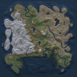 Thumbnail Rust Map: Procedural Map, Size: 4500, Seed: 56902935, 15 Monuments