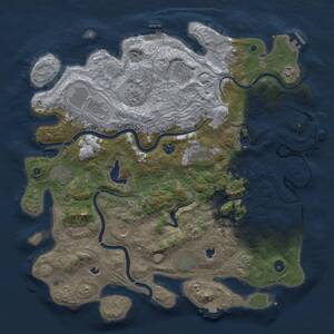 Thumbnail Rust Map: Procedural Map, Size: 4500, Seed: 2101619446, 17 Monuments