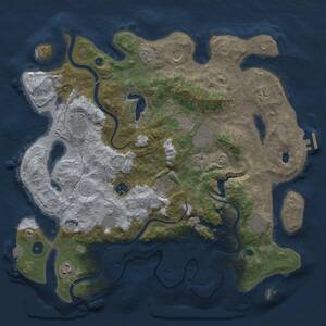 Thumbnail Rust Map: Procedural Map, Size: 4000, Seed: 1010212999, 16 Monuments