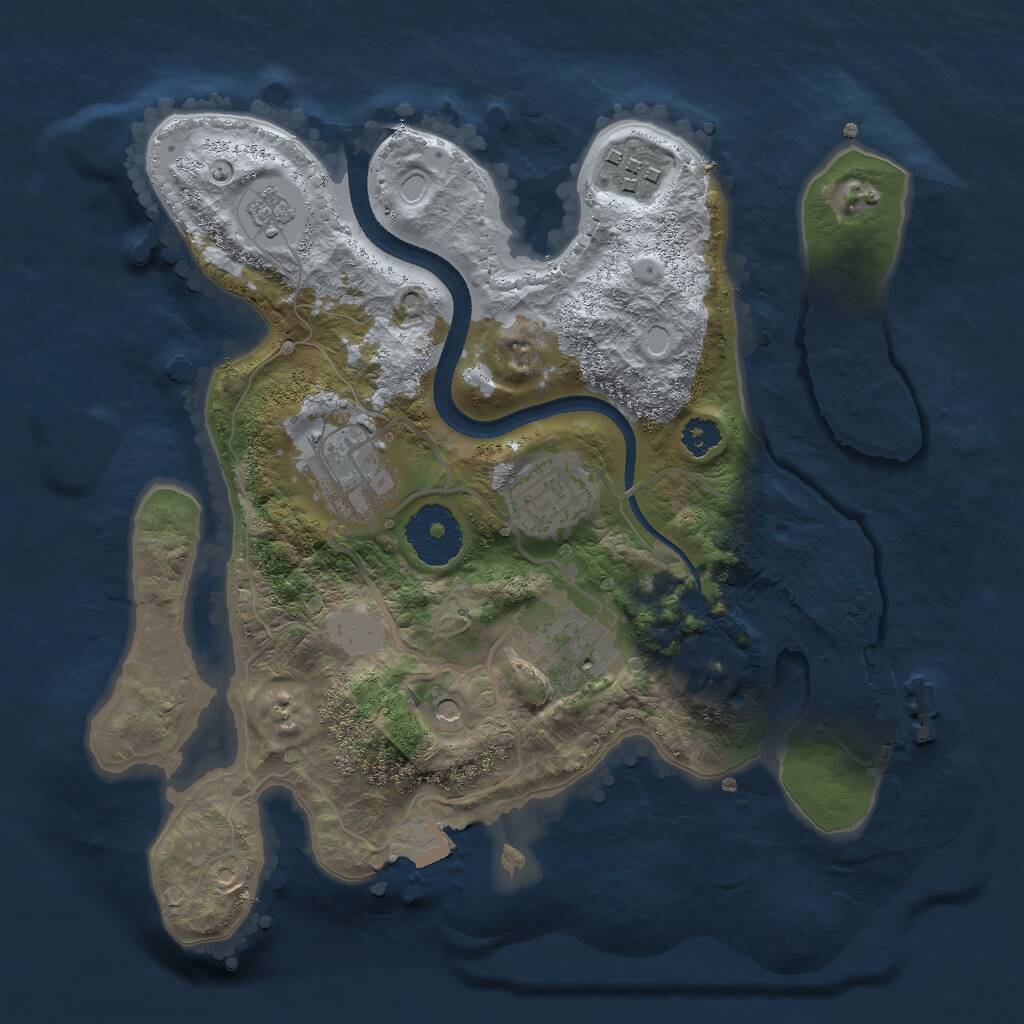 Rust Map: Procedural Map, Size: 2700, Seed: 1766577691, 8 Monuments