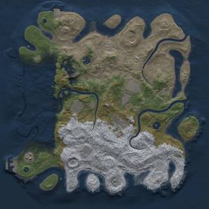 Thumbnail Rust Map: Procedural Map, Size: 3920, Seed: 70051, 15 Monuments