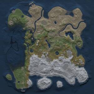 Thumbnail Rust Map: Procedural Map, Size: 4000, Seed: 1044159224, 14 Monuments