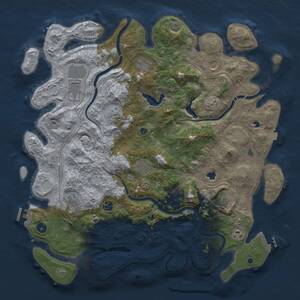 Thumbnail Rust Map: Procedural Map, Size: 4500, Seed: 890521017, 17 Monuments