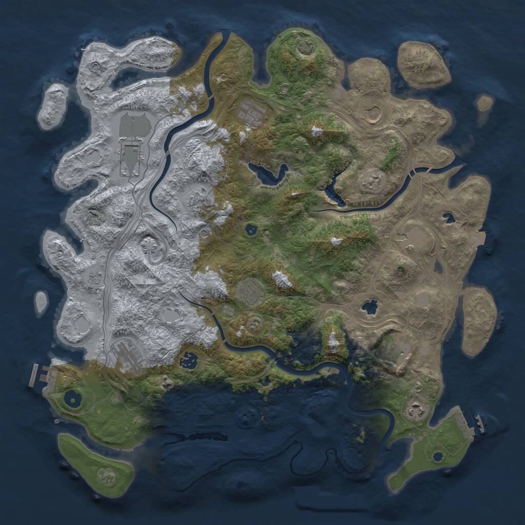 Rust Map: Procedural Map, Size: 4500, Seed: 890521017, 17 Monuments