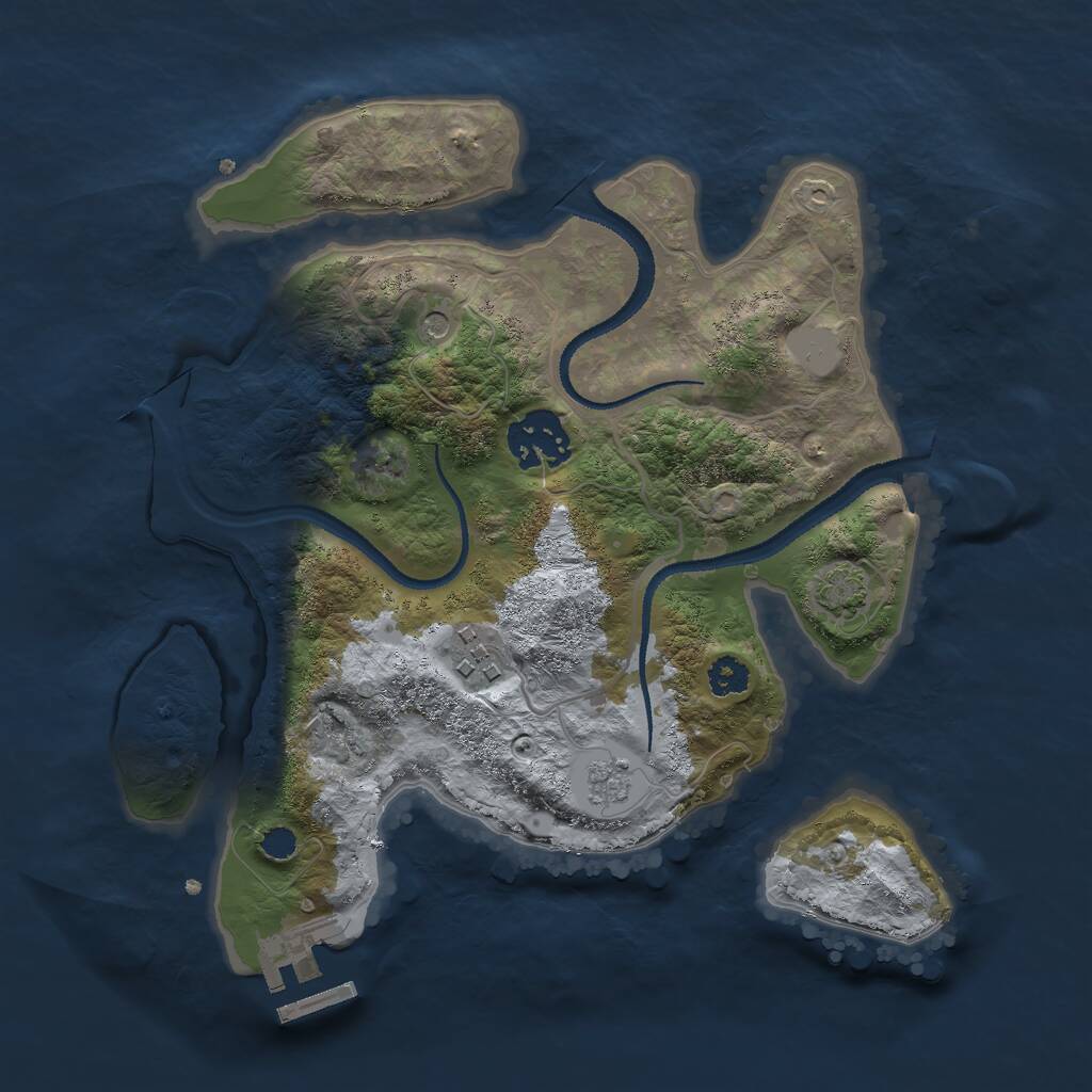 Rust Map: Procedural Map, Size: 2700, Seed: 1766664090, 7 Monuments