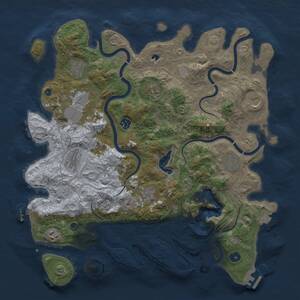 Thumbnail Rust Map: Procedural Map, Size: 4300, Seed: 2132429840, 16 Monuments