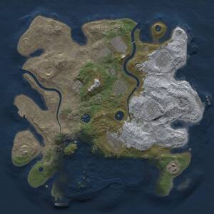 Thumbnail Rust Map: Procedural Map, Size: 3500, Seed: 1811683040, 15 Monuments