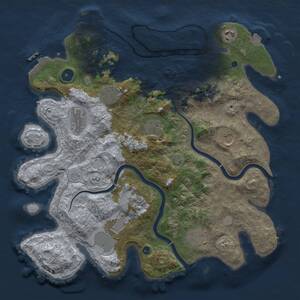 Thumbnail Rust Map: Procedural Map, Size: 3750, Seed: 1184160507, 15 Monuments