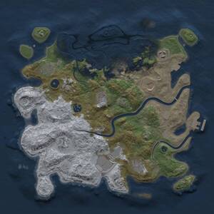 Thumbnail Rust Map: Procedural Map, Size: 3750, Seed: 535173174, 14 Monuments