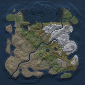 Thumbnail Rust Map: Procedural Map, Size: 3750, Seed: 122937641, 15 Monuments