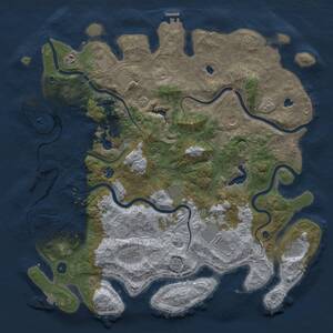 Thumbnail Rust Map: Procedural Map, Size: 4750, Seed: 534531877, 14 Monuments