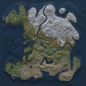 Thumbnail Rust Map: Procedural Map, Size: 4000, Seed: 1755398537, 14 Monuments