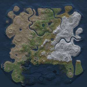 Thumbnail Rust Map: Procedural Map, Size: 4500, Seed: 393377398, 17 Monuments