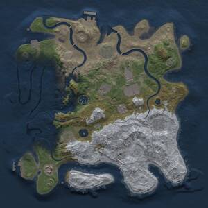 Thumbnail Rust Map: Procedural Map, Size: 3500, Seed: 673392149, 14 Monuments
