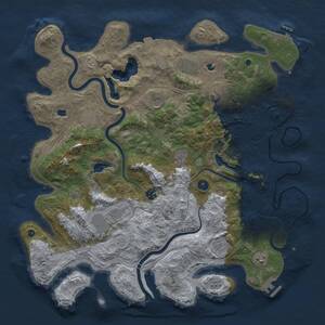 Thumbnail Rust Map: Procedural Map, Size: 4500, Seed: 419949350, 16 Monuments