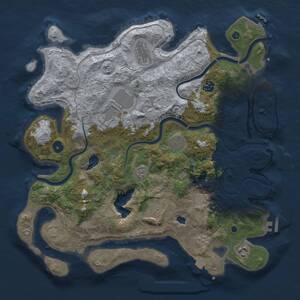 Thumbnail Rust Map: Procedural Map, Size: 4000, Seed: 1446124443, 13 Monuments