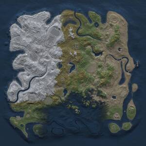Thumbnail Rust Map: Procedural Map, Size: 4500, Seed: 564164, 16 Monuments