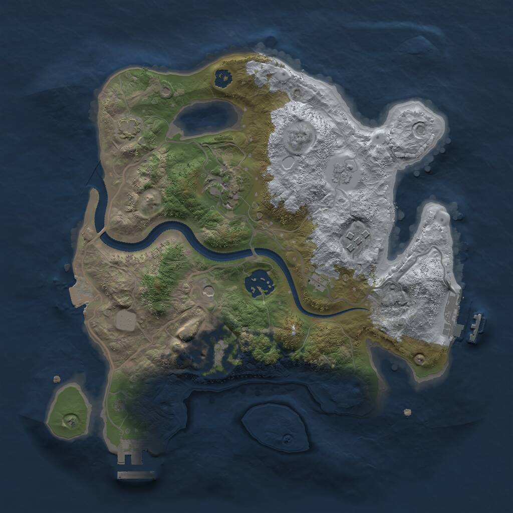 Rust Map: Procedural Map, Size: 2800, Seed: 798368587, 10 Monuments