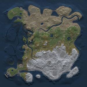 Thumbnail Rust Map: Procedural Map, Size: 4000, Seed: 1151391361, 16 Monuments