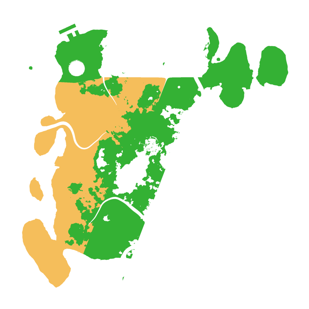 Biome Rust Map: Procedural Map, Size: 3500, Seed: 30116