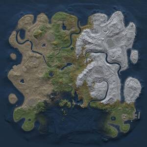 Thumbnail Rust Map: Procedural Map, Size: 4500, Seed: 1999216017, 16 Monuments