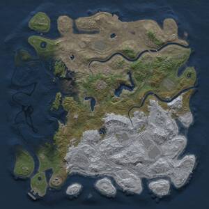 Thumbnail Rust Map: Procedural Map, Size: 4500, Seed: 257, 15 Monuments