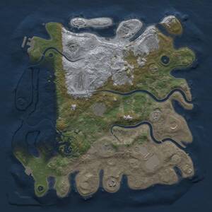 Thumbnail Rust Map: Procedural Map, Size: 3850, Seed: 500000, 15 Monuments