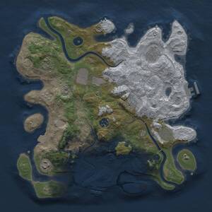 Thumbnail Rust Map: Procedural Map, Size: 3500, Seed: 733482513, 14 Monuments