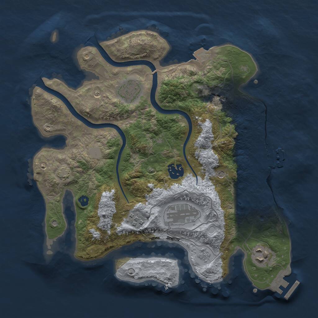 Rust Map: Procedural Map, Size: 3000, Seed: 1472090833, 11 Monuments