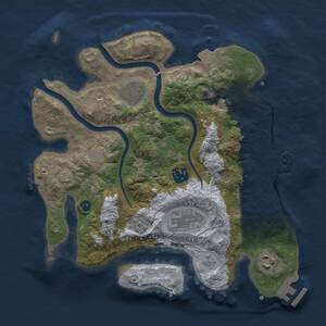 Thumbnail Rust Map: Procedural Map, Size: 3000, Seed: 1472090833, 11 Monuments