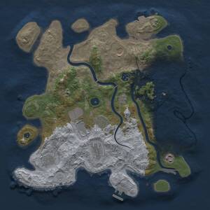 Thumbnail Rust Map: Procedural Map, Size: 3750, Seed: 325703412, 14 Monuments