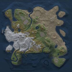 Thumbnail Rust Map: Procedural Map, Size: 3500, Seed: 1979800127, 15 Monuments