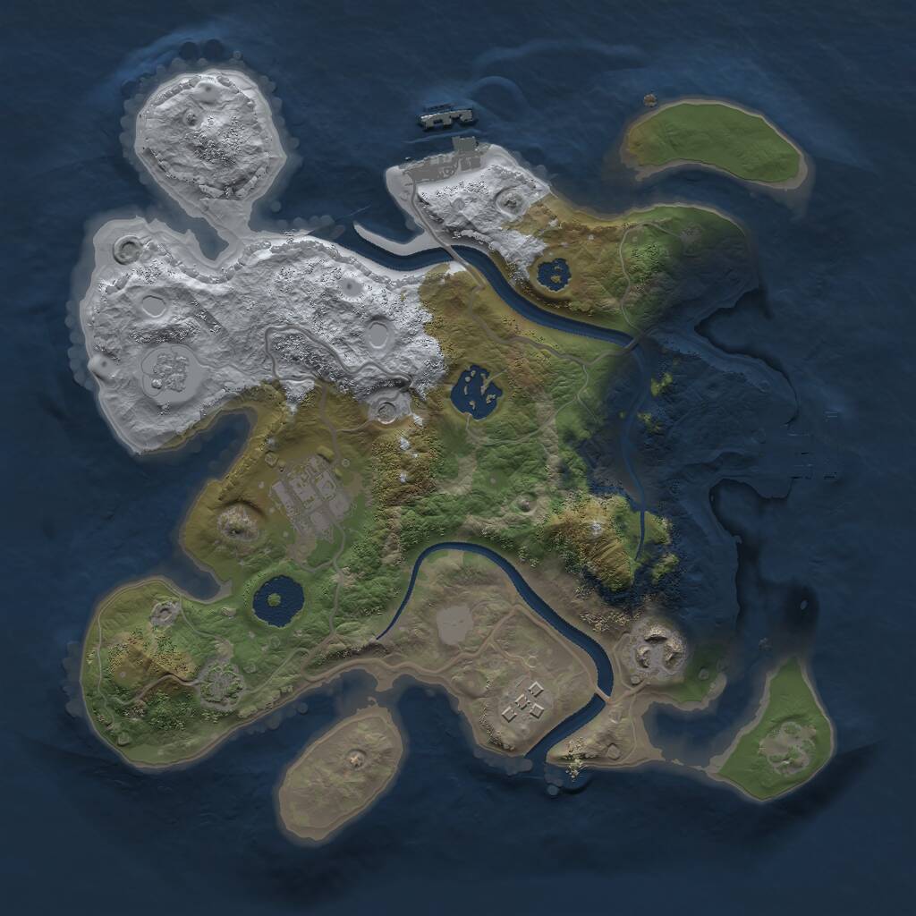 Rust Map: Procedural Map, Size: 2800, Seed: 992761658, 10 Monuments