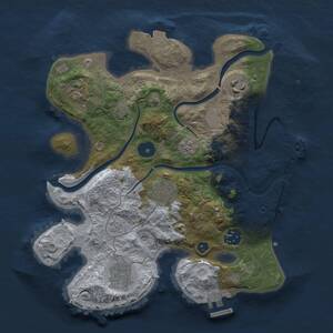 Thumbnail Rust Map: Procedural Map, Size: 3000, Seed: 10962, 12 Monuments