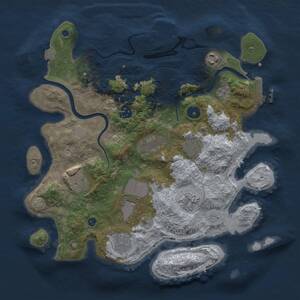 Thumbnail Rust Map: Procedural Map, Size: 3500, Seed: 34216, 15 Monuments