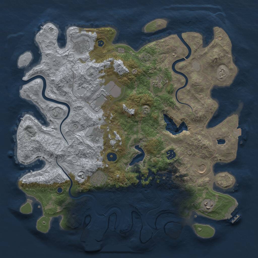 Rust Map: Procedural Map, Size: 4000, Seed: 26944705, 15 Monuments