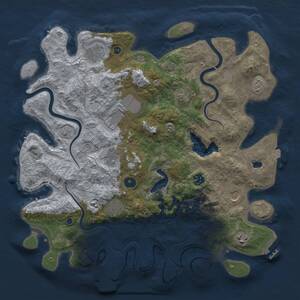 Thumbnail Rust Map: Procedural Map, Size: 4000, Seed: 26944705, 15 Monuments