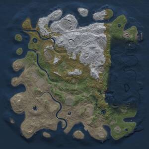 Thumbnail Rust Map: Procedural Map, Size: 4500, Seed: 740782848, 16 Monuments
