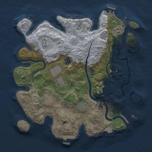 Thumbnail Rust Map: Procedural Map, Size: 3500, Seed: 504209, 14 Monuments