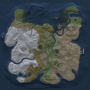 Thumbnail Rust Map: Procedural Map, Size: 3500, Seed: 2102872811, 15 Monuments