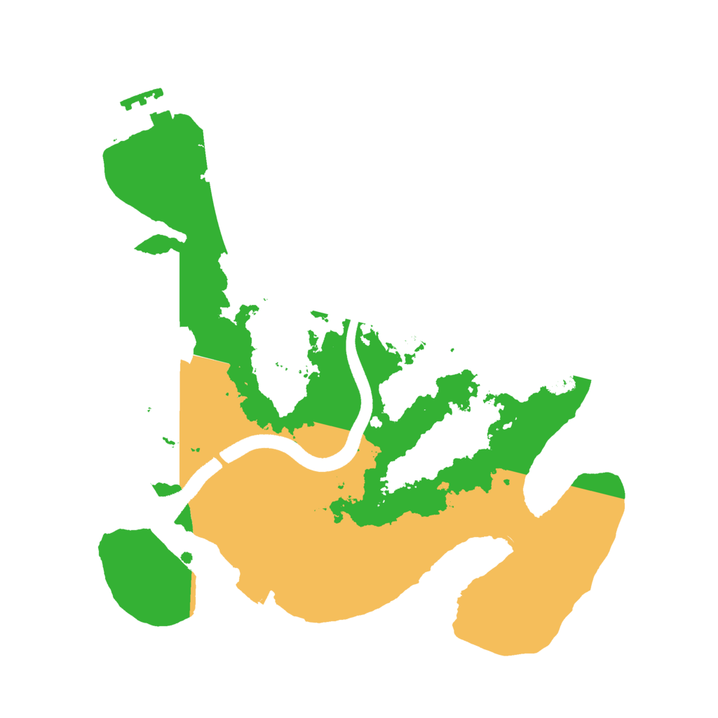 Biome Rust Map: Procedural Map, Size: 2500, Seed: 84391