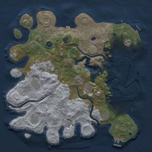 Thumbnail Rust Map: Procedural Map, Size: 4000, Seed: 446668121, 15 Monuments