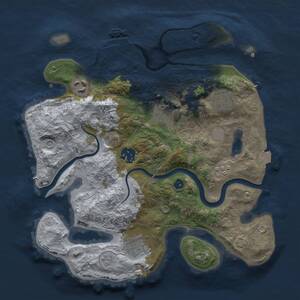Thumbnail Rust Map: Procedural Map, Size: 3000, Seed: 1475145279, 11 Monuments