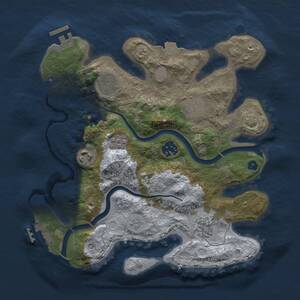 Thumbnail Rust Map: Procedural Map, Size: 3000, Seed: 4048, 12 Monuments