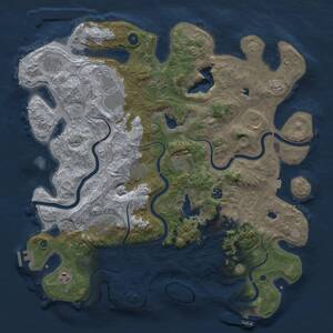 Thumbnail Rust Map: Procedural Map, Size: 4500, Seed: 339634145, 17 Monuments