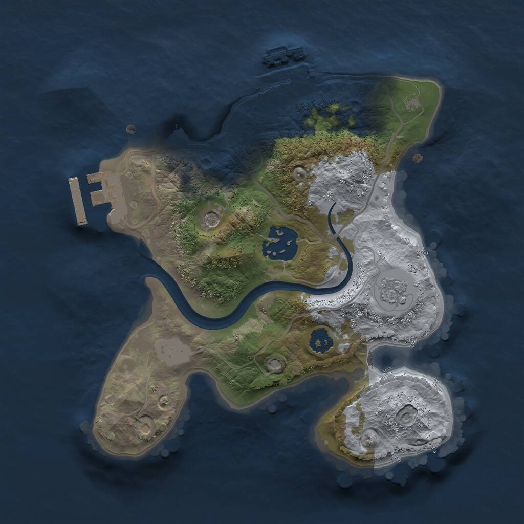 Rust Map: Procedural Map, Size: 2200, Seed: 2109121086, 6 Monuments